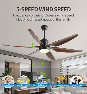 Factory 66 Inch Indoor Decorative Ceiling Fan With Led Light 3 Colour Change Fan With Light