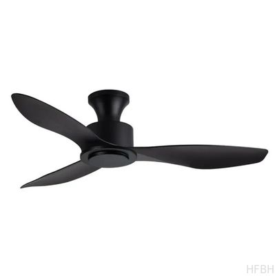 Factory Modern 42 Inch ABS Ceiling Fan with Wood Color Black Blades and White Motor Remote Control No Lamp AC Motor