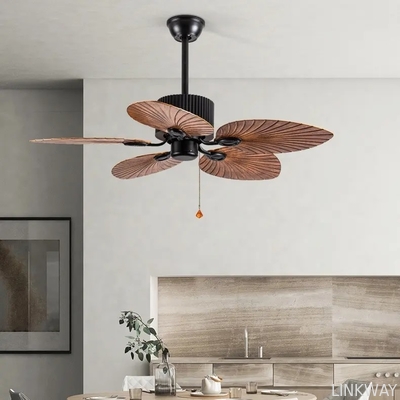Manufacturer American Style Vintage Decorative Fan Ceiling Winding Powered Ceiling Fan With Light