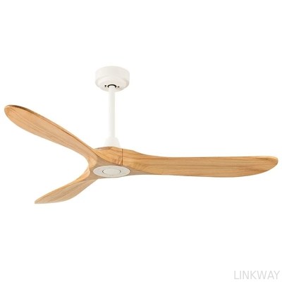 Wholesale Household 52 Inch DC Motor Solid Wood 3 Blades Modern Home Decor Mute Bldc Led Ceiling Fan With Light Remote Control