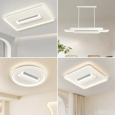 Wholesale factory Model 1631B Plastic Bladeless Ceiling Fan with Light DC Motor Remote Control for Living Room Installation