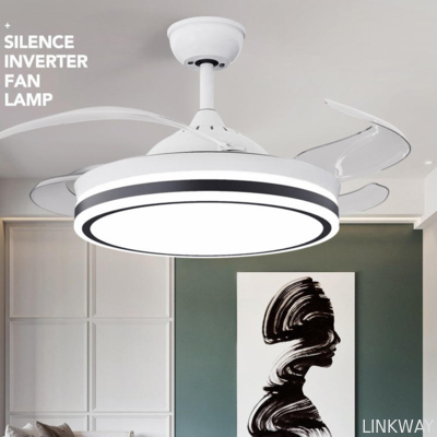 Manufacturer 42-Inch Modern Simple LED Fan Lamp with for Bluetooth Frequency Conversion 110V-220V Wide Pressure for Living Room