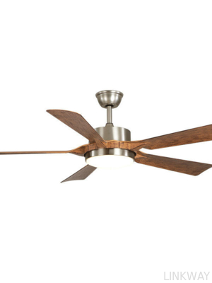 Factory Minimalist 52-inch Ceiling Fan With LED Light 5 Blades Remote Control