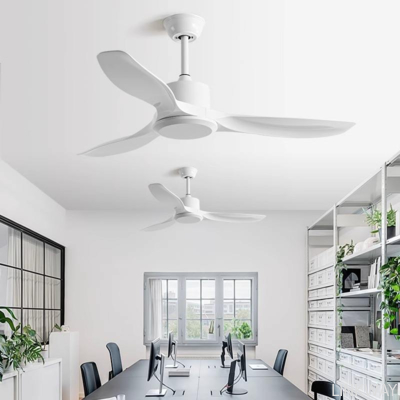 Manufacturer White Outdoor Ceiling Fan Plastic Blade Dc Motor Smart Waterproof Ceiling Fan with Remote Control