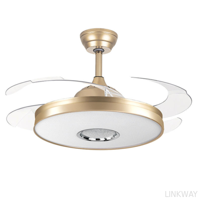 Manufacturer Bedroom 42 Inch Indoor Decorative Fandelier Remote Control Smart Bldc Modern Led Ceiling Fan with Light