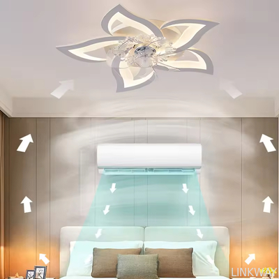 Wholesale factory Intelligent Lighting, Modern Indoor Surface Mounted Flower Lights, Kitchen Bedroom Living Room LED Ceiling Fan Lights