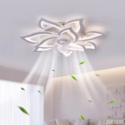 Wholesale factory Intelligent Lighting, Modern Indoor Surface Mounted Flower Lights, Kitchen Bedroom Living Room LED Ceiling Fan Lights