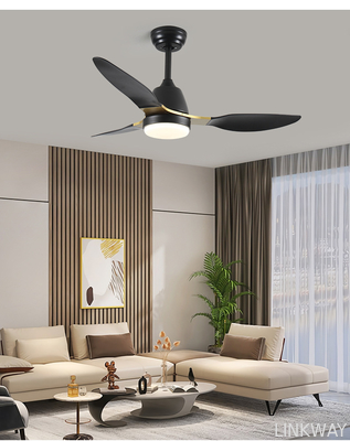 Wholesale  Modern Design 120v-220v Indoor LED Ceiling Fan Light with DC Motor ABS Body & Remote Control Energy Efficient for Home Office