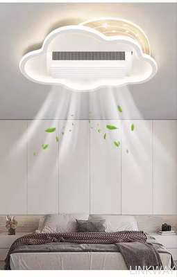 Wholesale factory Modern LED Silent Fan Lights Remote Control Three-Color Strong Wind Anti-Flicker No Blades Living Room Bedroom Dining Room Fan Lamp