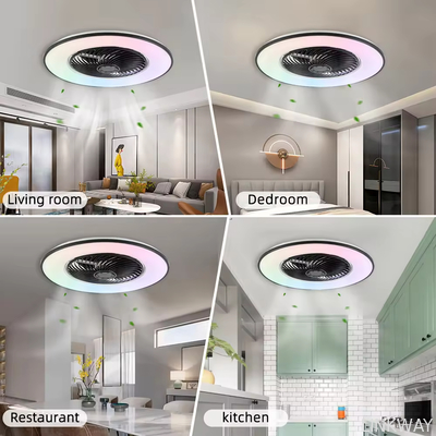 Wholesale factory Luxurious 48W RGB LED Ceiling Fan Smart Light Modern Remote App Wi-Fi / Music Control Modern Ceiling Fan LED