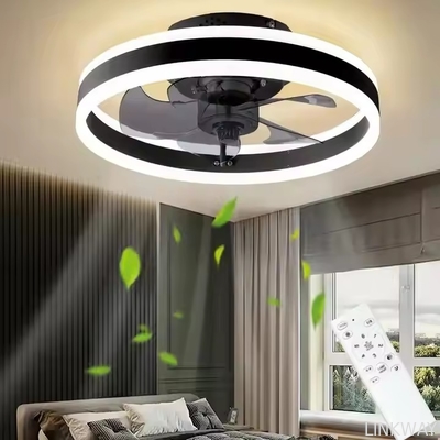 Wholesale  Factory Supply Modern Simple Fan Light for Bedroom Mute Ceiling Fan Light with ABS Material