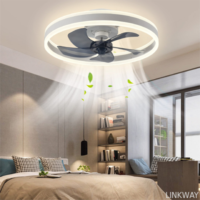Wholesale  Factory Supply Modern Simple Fan Light for Bedroom Mute Ceiling Fan Light with ABS Material