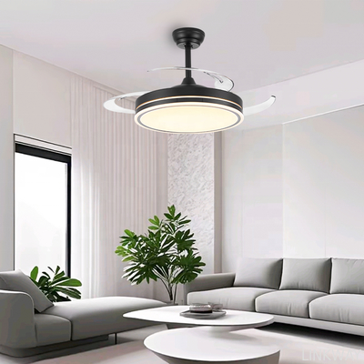 wholesale   Contemporary Ceiling Light With Fan For Home Or Villa Metal Iron Copper For Ambient Lighting