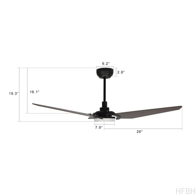 52 Inch Ceiling Fan With Light For Dining Room Lighting Decoration Led Ceiling Fan Light
