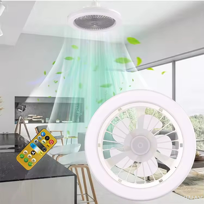wholesale  New Product Remote Control 3 Gear Wind Speeds E27 Base 6Inch Small LED Ceiling Fans Lights