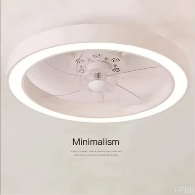 20 Inch Fan Light Deluxe Black and White Model Simple Dimmable 5 Blade Ceiling Fan Light Remote Control