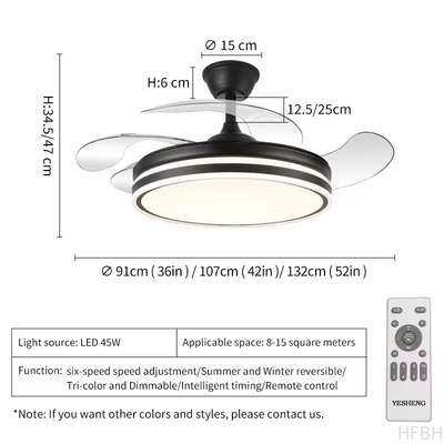 Adopter Fan with Light Household Looking Bedroom Ceiling Fan with Light Led for Home