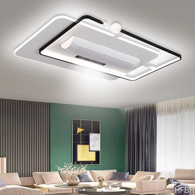 Hotel Bedroom Living Room Decorative Recessed Smart Bladeless LED Ceiling Fan With Light and Remote