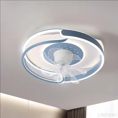 Wholesale   Simple Creative Bedroom Dining Room Fan Lamp Fashion Warm And Comfortable Three Colours Available Round Dining Room Fan Light