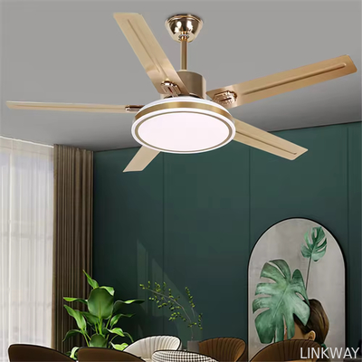 Wholesale factory Modern LED Fan Light Luxury Living Room Restaurant Bedroom Hotel Villa Ceiling Fan With Light Remote Electric Fan With Light
