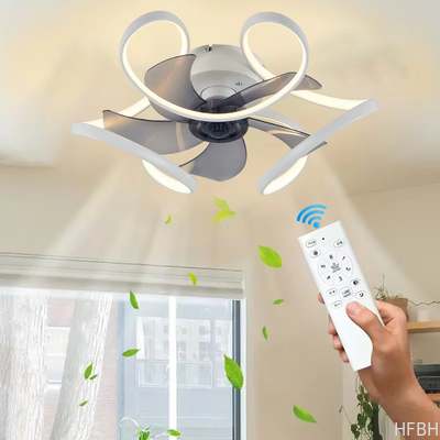 Modern Simple Luxury Ceiling Fan Light For Living Room Bedroom Silent Fan Light With Remote