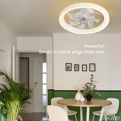 Wholesale factory 16.5 Inch Modern LED Ceiling Fan Light with Remote Control Chandelier Style DC Motor for Living Room Bedroom Home Decoration