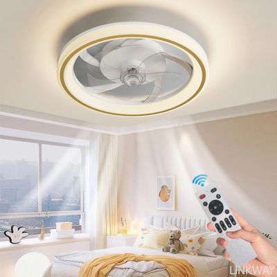 Wholesale factory 16.5 Inch Modern LED Ceiling Fan Light with Remote Control Chandelier Style DC Motor for Living Room Bedroom Home Decoration