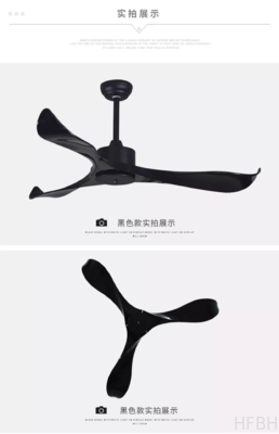 Factory 3 Blade LED Light Ceiling Fan with Remote Control Waterproof Outdoor Design for Hotels Budget-Friendly