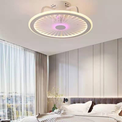 Factory Remote APP Control Smart Low Profile Ceiling Fan Light Flush Mount LED Ceiling Light 6 Wind Speeds New Technology Ceiling Fans
