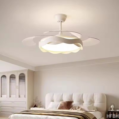 Factory Wholesale  42-Inch High-End Ceiling Fan With Mute Light Simple Short ABS Blades DC Power Source