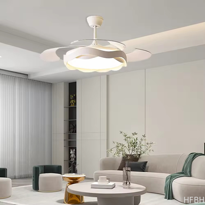 Factory Wholesale  42-Inch High-End Ceiling Fan With Mute Light Simple Short ABS Blades DC Power Source