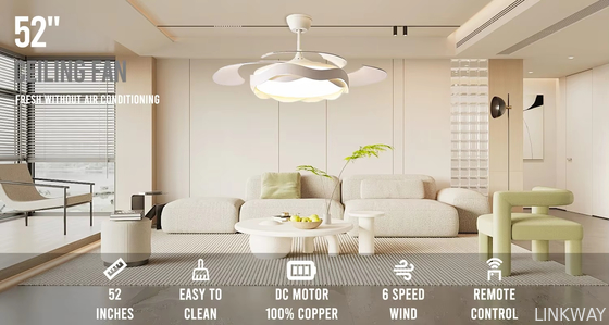 Wholesale  Factory Wholesale  42-Inch High-End Ceiling Fan With Mute Light Simple Short ABS Blades DC Power Source