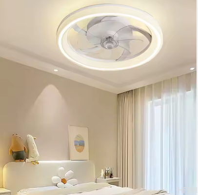 Factory Remote APP Control Smart Low Profile Ceiling Fan Light Flush Mount LED Ceiling Light 6 Wind Speeds