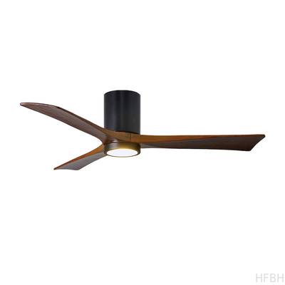 LED Ceiling Fan Lights factory - HFBH Model 657 Modern Design 3 Solid Wood Blades 42 52 Inches Ceiling Fan with Light