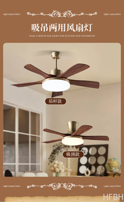 wholesale, manufacturer, factory，batch,tailered, customized     56-Inch Modern Ceiling Fan With Light 5 Blades Black / White For Living Room Remote Control Iron Body DC Motor