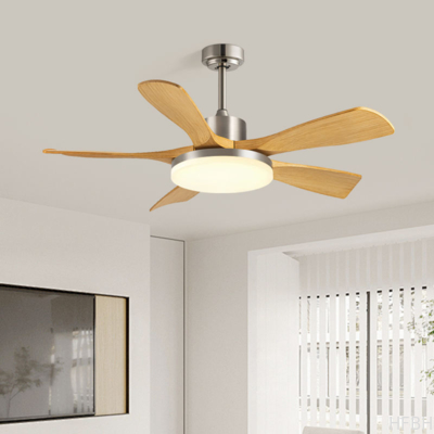 Factory 56-Inch Modern Ceiling Fan Light Black/White ABS Blades Remote Control Iron Lamp Body Wholesale for Living Room