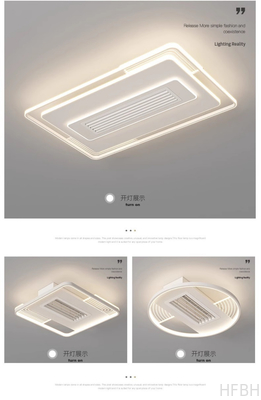 Factory wholesale Minimalist Bladeless Ceiling Fan With Light ,  Multi Shape Electric Ceiling Fan With Remote
