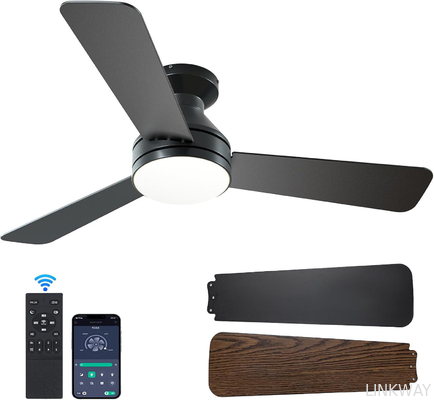 Dimmable LED Ceiling Fan with Screw Type Light Bulb Modern ABS Body for Bedroom Kitchen Living Room
