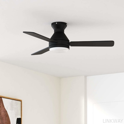 Dimmable LED Ceiling Fan with Screw Type Light Bulb Modern ABS Body for Bedroom Kitchen Living Room