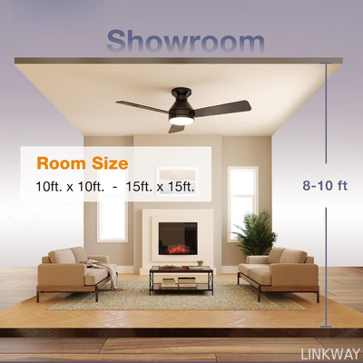 Dimmable LED Ceiling Fan with Screw Type Light Bulb Modern ABS Body for Bedroom Kitchen Living Room