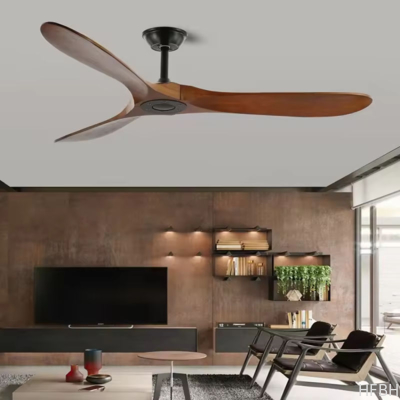 HFBH Model 666 42/52/60/72 Inch ABS Blade AC/DC Customize Tuya Wifi Smart Motor Remote Control Modern 3 Blade Ceiling Fan