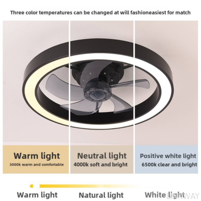 2025 New Lighting Japanese Standard Cross-Border Fan Light LED Ceiling Fan Integrated Bedroom Dining Room ABS Lamp