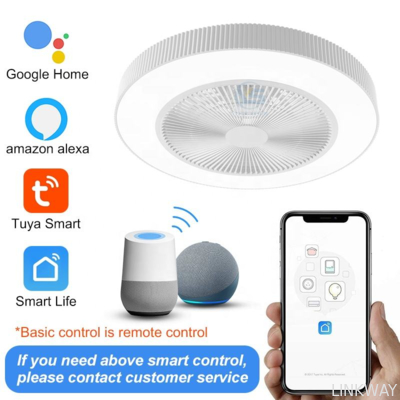 New LED Fan Lamp Wiht Light with Fan App Control Tuya Alexa Google Control