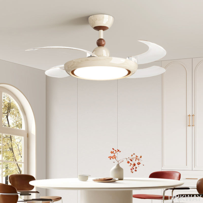 42 Inch Smart Luxury Indoor Fan Light  , Modern Living Room Ceiling Fans With Bright Lights