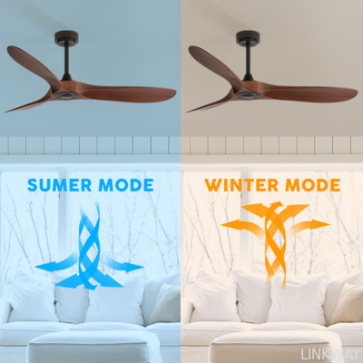 HFBH Model 666 42 Inch Black White Wood ABS Blade Modern Ceiling Fan