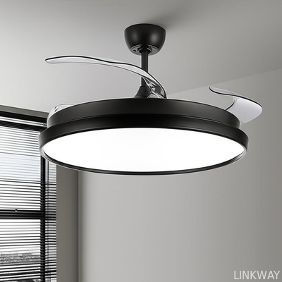 Manufacuture 70W Metal Blade Modern Ceiling Fans With LED Lights