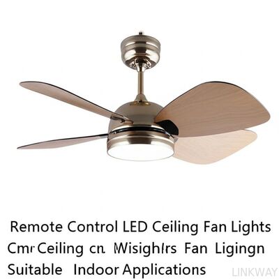 Remote Control LED Ceiling Fan Lights 56x56x13 Cm Ceiling Fan Lighting Solution Suitable for Various Indoor Applications