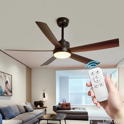 3 to 6 Blades Modern LED Ceiling Fans Remote Control Enabled English Operating Language Providing Quiet Cooling and LED Lighting