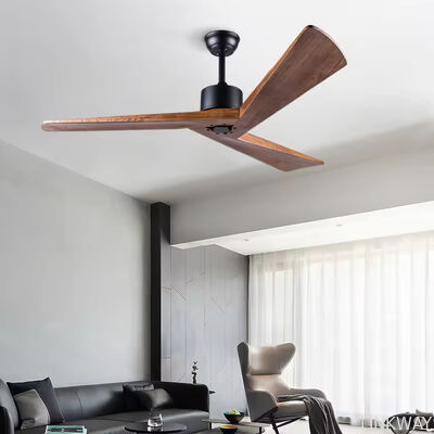 Cross Border New DC Frequency Conversion 42 Inch Ceiling Fan Nordic Modern Log Retro Fan Lamp Ventilador De Techo