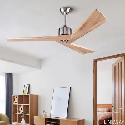 Cross Border New DC Frequency Conversion 42 Inch Ceiling Fan Nordic Modern Log Retro Fan Lamp Ventilador De Techo